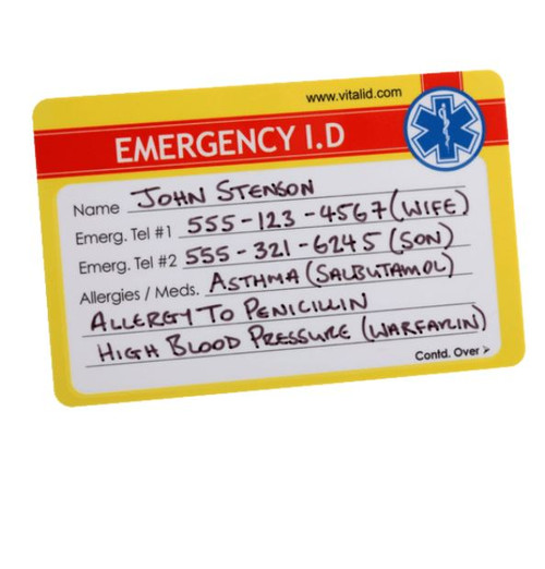 Emergency Wallet Card – Worker Safety ID | Pack of 100