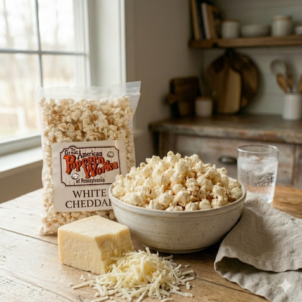 感謝価格‼️クッションタグpopcorn No.272 4oz bag of Gourmet White Cheddar Popcorn - Popcorn Works