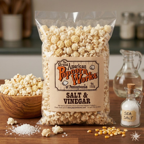 4oz bag of Gourmet Salt & Vinegar Popcorn