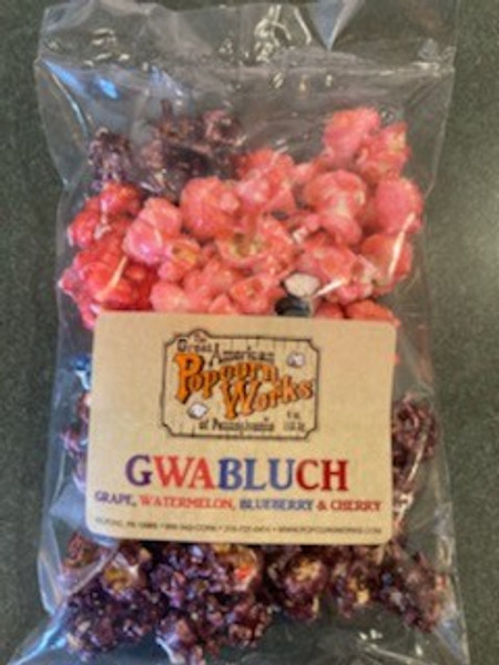 GWABLUCH - A rainbow of colors and flavors. A combination of our unique fruit flavors including, Grape, Watermelon, Blueberry and Cherry.