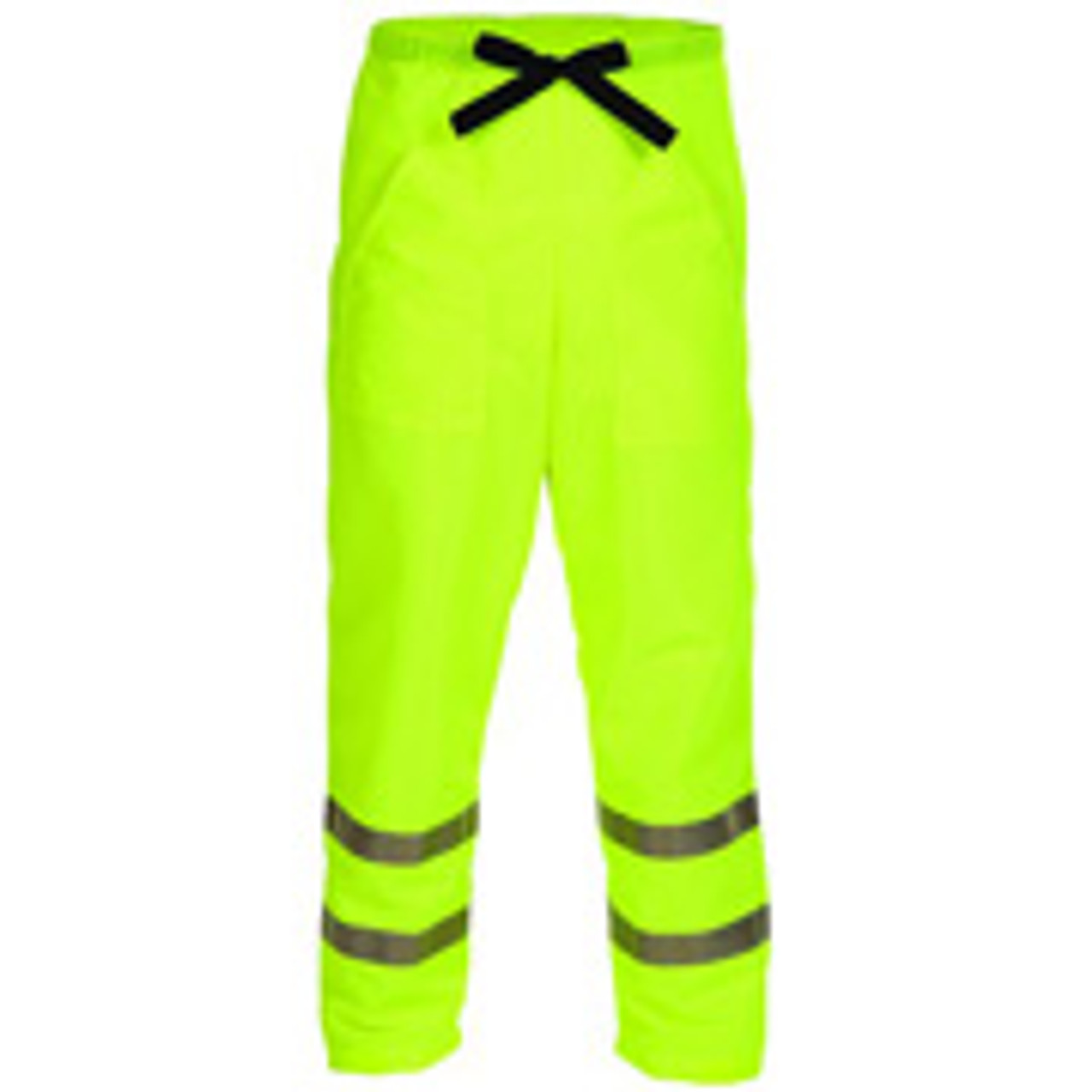 Hi-Viz orange waterproof pants with silver reflective stripes