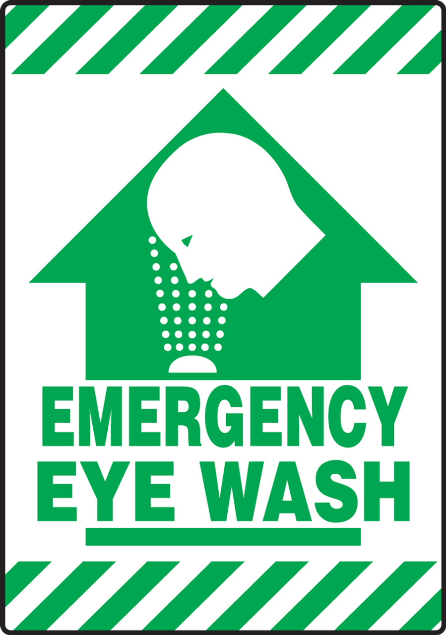 Slip Gard Floor Sign- Emergency Eyewash Floor Sign