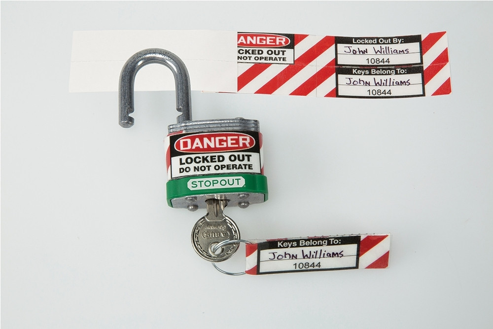 Padlock and Key ID Label Set