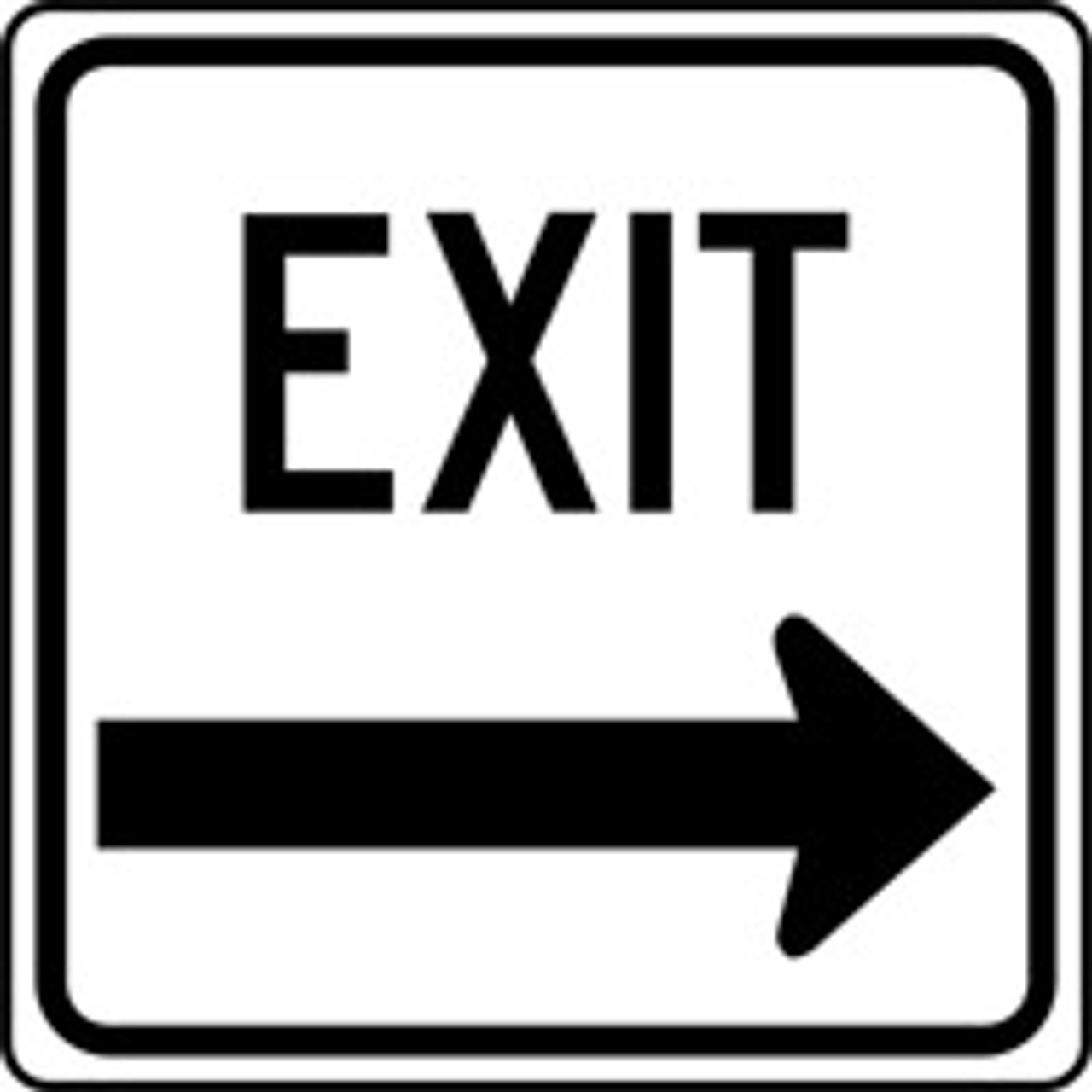 exit sign black