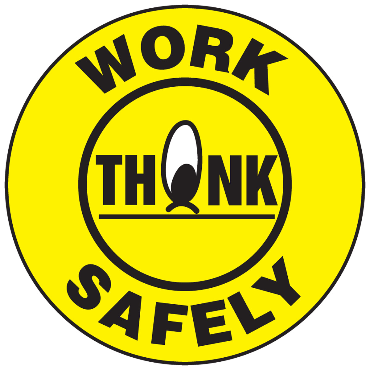 Work Think Safety Hard Hat Label LHTL326