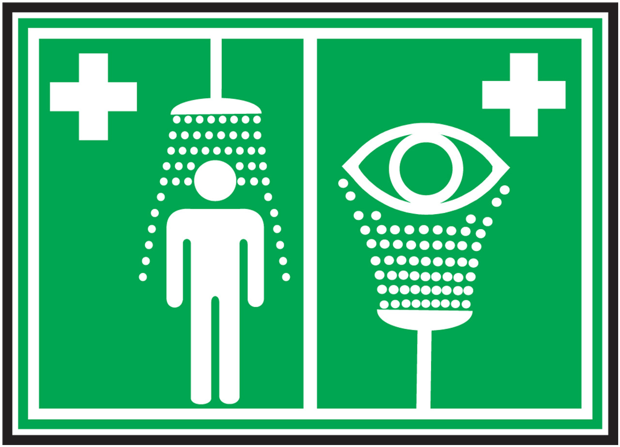 Emergency Shower And Eyewash Signs
