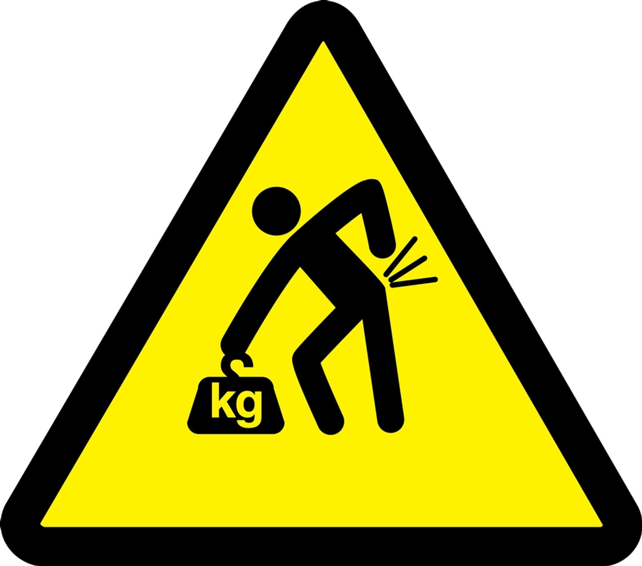 ISO Warning Safety Sign Lifting Hazard  Plastic 6 