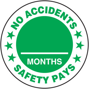 No Accidents Safety Pays ___ Months Hard Hat Decal No Accidents Safety Pays ___ Months Hard Hat Decal