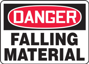 Danger - Falling Material - Adhesive Vinyl - 14'' X 20'' Danger - Falling Material - Adhesive Vinyl - 14'' X 20''