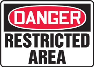 Danger Restricted Area Sign MADM137XT Danger Restricted Area Sign MADM137XT