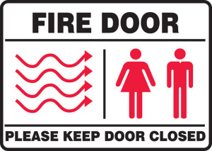 fire door please keep door closed sign MEXT447XL