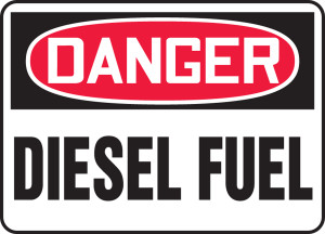 Danger - Diesel Fuel - Accu-Shield - 14'' X 20'' Danger - Diesel Fuel - Accu-Shield - 14'' X 20''