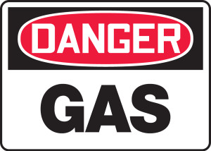 Danger - Gas - Adhesive Vinyl - 10'' X 14''