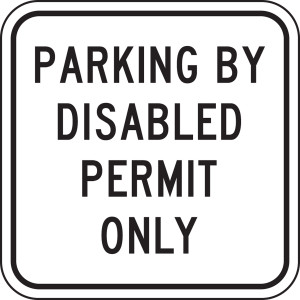 Parking By Disable Permit Only Sign- Florida Parking By Disable Permit Only Sign- Florida