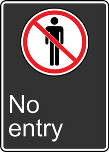 No Entry (Acces Interdit) - .040 Aluminum - 14'' X 10'' No Entry (Acces Interdit) - .040 Aluminum - 14'' X 10''