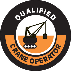 Qualified Crane Operator Hard Hat Decal Qualified Crane Operator Hard Hat Decal