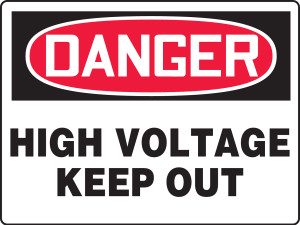 Danger - High Voltage Keep Out - Plastic - 18'' X 24'' Danger - High Voltage Keep Out - Plastic - 18'' X 24''