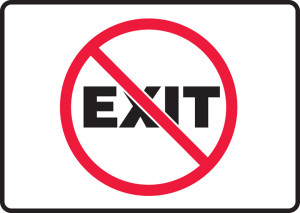 (No Symbol) Exit - Dura-Plastic - 7'' X 10'' (No Symbol) Exit - Dura-Plastic - 7'' X 10''
