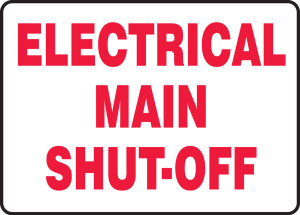 Electrical Main Shut-Off Electrical Main Shut-Off