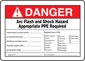 Danger Arc Flash And Shock Hazard Appropriate Ppe Required Incident Danger Arc Flash And Shock Hazard Appropriate Ppe Required Incident