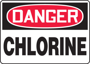MCHL193VP Danger Chlorine Sign MCHL193VP Danger Chlorine Sign
