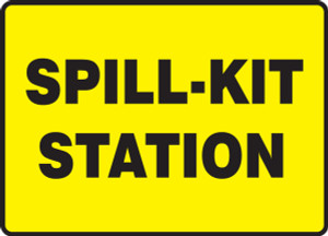 Spill-Kit Station (Black On Yellow) - Aluma-Lite - 7'' X 10'' Spill-Kit Station (Black On Yellow) - Aluma-Lite - 7'' X 10''
