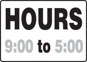 Hours ___ To ___ Sign Hours ___ To ___ Sign