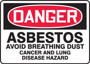 Danger - Asbestos Avoid Breathing Dust Cancer And Lung Disease Hazard Danger - Asbestos Avoid Breathing Dust Cancer And Lung Disease Hazard