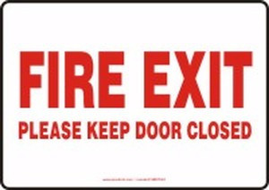 Fire Exit Please Keep Door Closed Fire Exit Please Keep Door Closed