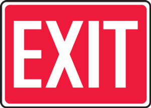 Exit - Dura-Plastic - 10'' X 14'' Exit - Dura-Plastic - 10'' X 14''