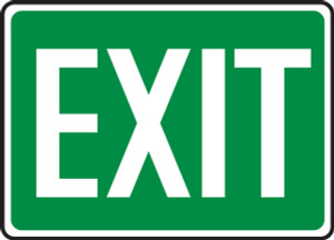Exit - Dura-Plastic - 7'' X 10'' Exit - Dura-Plastic - 7'' X 10''