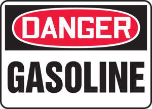 MCHL241VS Danger Gasoline Sign MCHL241VS Danger Gasoline Sign