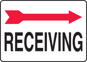 Receiving Sign- Arrow Right Receiving Sign- Arrow Right