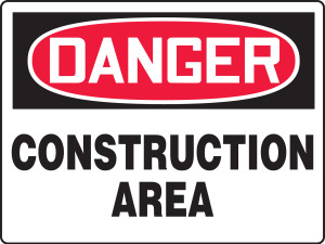 Danger Construction Area Sign MCRT100XT Danger Construction Area Sign MCRT100XT