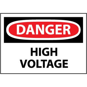 Danger - High Voltage - .040 Aluminum - 10'' X 14'' Danger - High Voltage - .040 Aluminum - 10'' X 14''