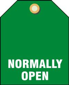 Normally Open Valve Identifier Plastic Tags 5/pkg Normally Open Valve Identifier Plastic Tags 5/pkg