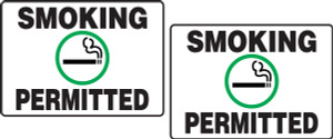 Smoking Permitted W/graphic Tabletop Sign Smoking Permitted W/graphic Tabletop Sign