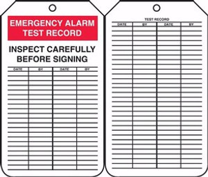 Emergency Alarm Test Record