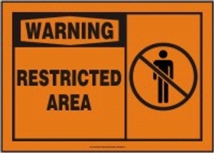 Warning - Restricted Area Sign 1 Warning - Restricted Area Sign 1