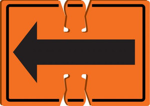 Cone Top Warning Sign: Arrow - 10" x 14" Cone Top Warning Sign: Arrow - 10" x 14"