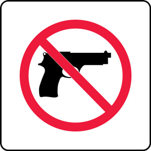 No Handgun Pictorial (Complies With Kansas Conceal/Carry Law) - Adhesive Vinyl - 10'' X 10'' No Handgun Pictorial (Complies With Kansas Conceal/Carry Law) - Adhesive Vinyl - 10'' X 10''