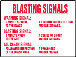 Blasting Signals Warning Signal Sign 1 Blasting Signals Warning Signal Sign 1