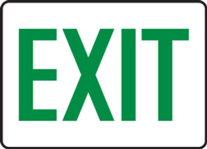 Exit - .040 Aluminum - 7'' X 10'' Exit - .040 Aluminum - 7'' X 10''