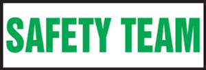 Safety Team Hard Hat Label Safety Team Hard Hat Label