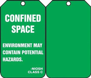 Confined Space Status Alert Tag Confined Space Status Alert Tag