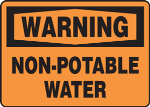 Warning - Non-Potable Water Warning - Non-Potable Water