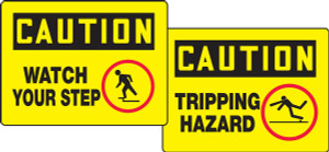Caution Watch Your Step / Caution Tripping Hazard Quik Fold Up Sign Inserts (Inserts Only) Caution Watch Your Step / Caution Tripping Hazard Quik Fold Up Sign Inserts (Inserts Only)