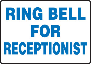 Ring Bell For Receptionist - Aluma-Lite - 7'' X 10'' Ring Bell For Receptionist - Aluma-Lite - 7'' X 10''