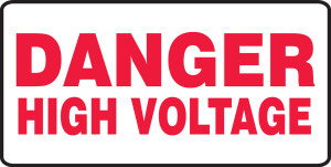 Danger High Voltage - Dura-Plastic - 7'' X 14'' Danger High Voltage - Dura-Plastic - 7'' X 14''