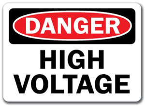 Danger - High Voltage - Plastic - 10'' X 14'' Danger - High Voltage - Plastic - 10'' X 14''